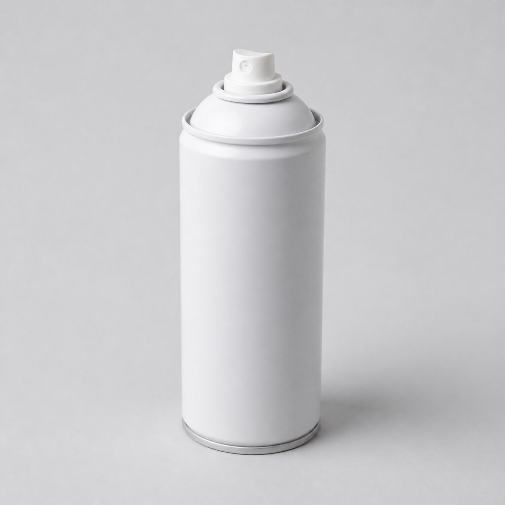 Bombe aérosol de peinture blanche de 400 ml sur fond gris clair