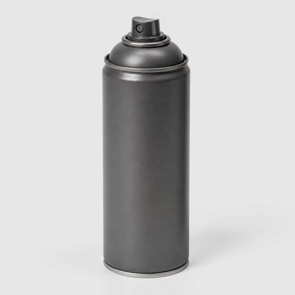 Bombe aérosol de peinture pour métal gris anthracite sur fond gris clair