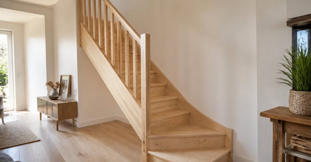 Illustration : Escalier quart tournant : comment déterminer le sens avant de commander