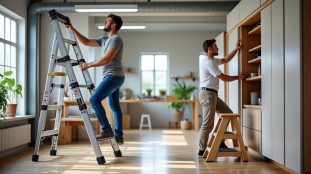 découvrez comment choisir entre une échelle télescopique et un escabeau en fonction de la hauteur pour vos travaux en toute sécurité et efficacité.