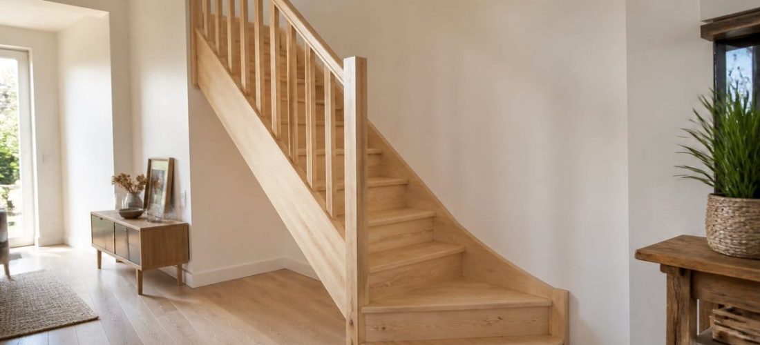 Illustration : Escalier quart tournant : comment déterminer le sens avant de commander